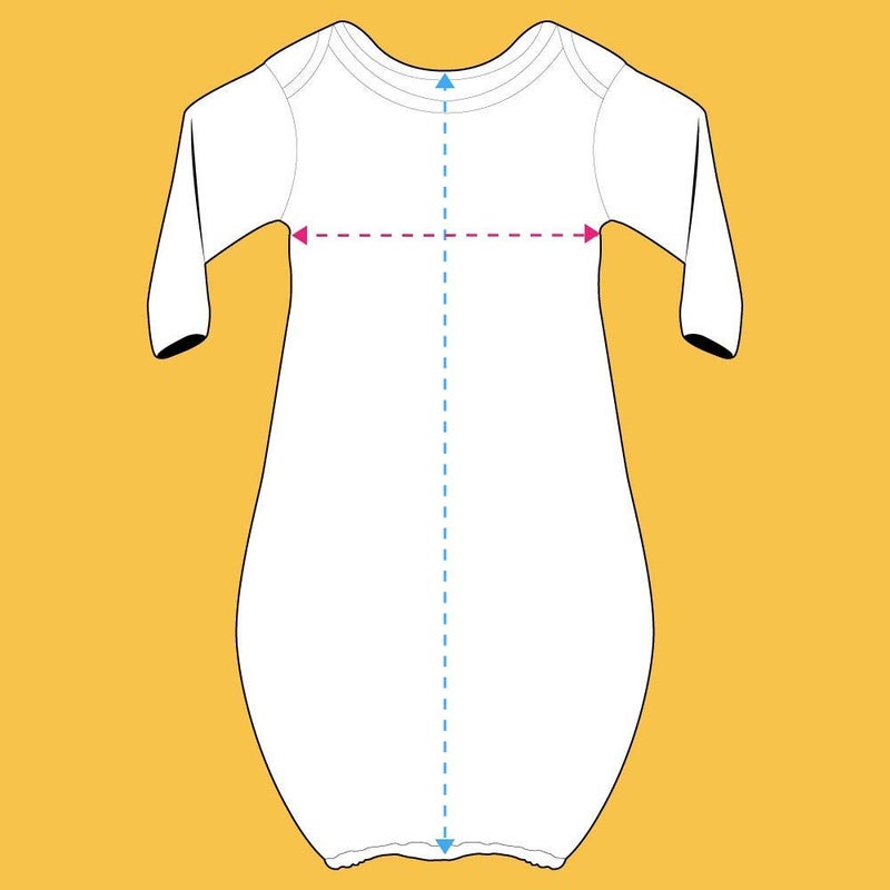 Laughing Giraffe Baby Blank Long Sleeve Ruffle-Trim Sleeper Gown White (0-3 Months -3807) - Image 2